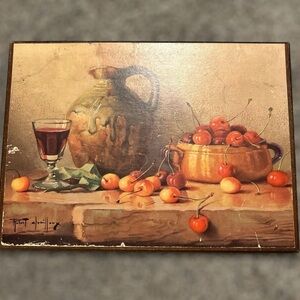 Robert Chailloux Lithograph Still Life With Cherries